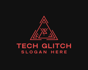 Digital Tech Pyramid logo design