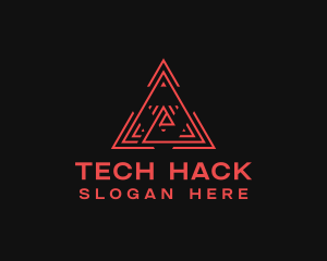 Digital Tech Pyramid logo design