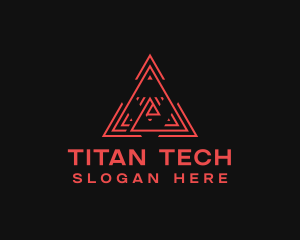 Digital Tech Pyramid logo design