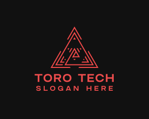 Digital Tech Pyramid logo design