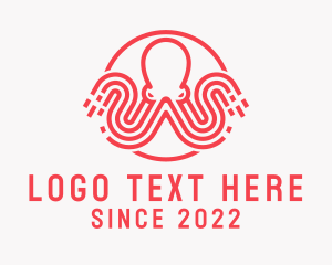 Animal - Octopus Technology Animal logo design