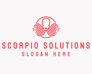 Octopus Technology Animal logo design