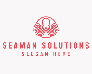 Octopus Technology Animal logo design