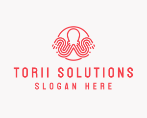 Octopus Technology Animal logo design