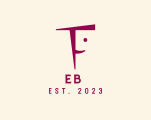 Nursery - Letter F Happy Face logo design