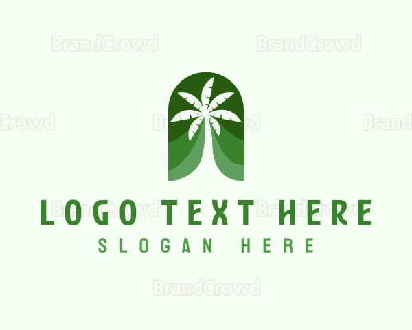 Tropical Palm Tree Logo