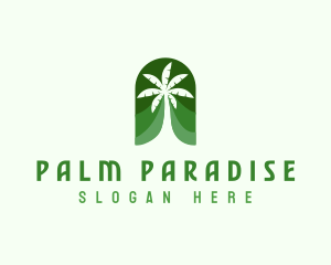Tropical Palm Tree  logo design