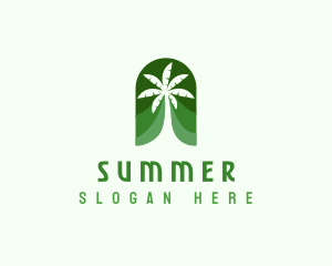 Tropical Palm Tree  logo design