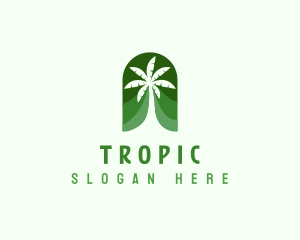 Tropical Palm Tree  logo design