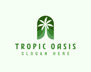 Tropical Palm Tree  logo design