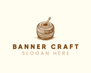 Knitting Yarn Embroidery logo design