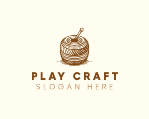 Knitting Yarn Embroidery logo design