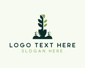 Garden Shovel Landscaping Logo