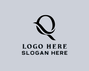 Swoosh - Upscale Swoosh Boutique Letter Q logo design