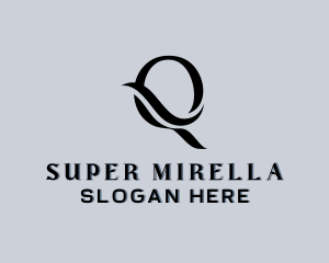 Spa - Upscale Swoosh Boutique Letter Q logo design