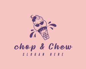 Cute - Cute Ice Cream Dessert logo design