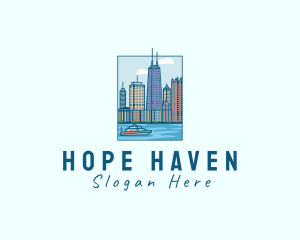 Ocean - Chicago River City logo design