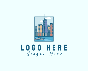 Chicago River City logo design