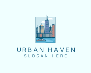 Chicago River City logo design