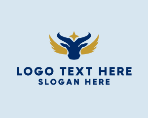 Horns - Winged Bull Company logo design