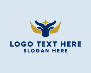 Winged - Winged Bull Company logo design