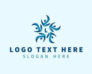 Organization - Floral Human Organization logo design