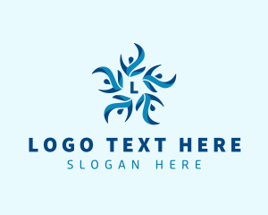 Floral Human Organization logo design