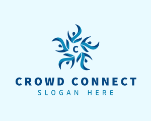 Crowd - Floral Human Organization logo design