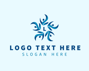 Crowd - Floral Human Organization logo design