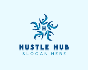 Floral Human Organization logo design