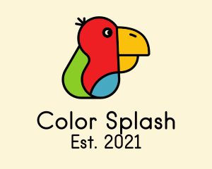 Colorful Parrot Head  logo design