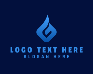 Water Treatment - Plumbing Droplet Letter G logo design