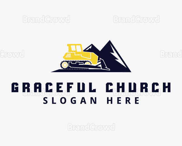 Bulldozer Mountain Builder Logo