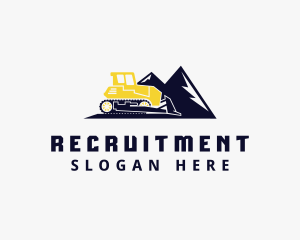 Machinery - Bulldozer Mountain Builder logo design