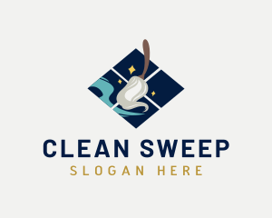 Sweeping - Mop Clean Window logo design