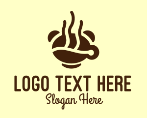 Latter - Hot Coffee Bean Drink logo design