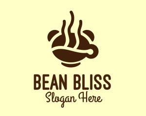 Hot Coffee Bean Drink  logo design