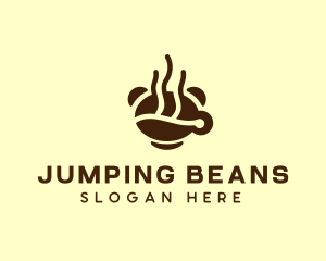 Hot Coffee Bean Drink  logo design