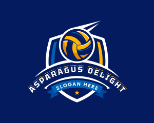 Sport Volleyball Shield logo design