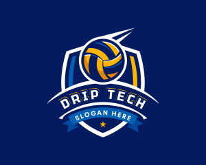 Sport Volleyball Shield logo design