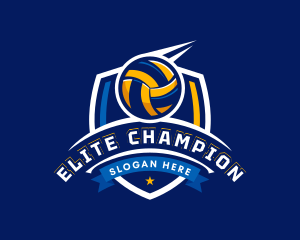 Champion - Sport Volleyball Shield logo design