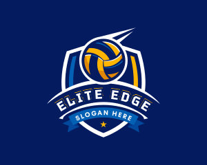 Sport Volleyball Shield logo design