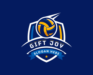 Sport Volleyball Shield logo design