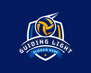 Sport Volleyball Shield logo design