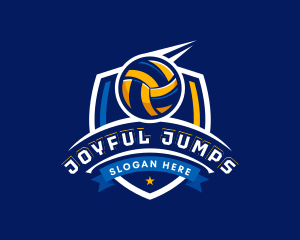 Sport Volleyball Shield logo design