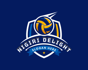 Sport Volleyball Shield logo design