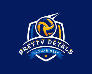 Sport Volleyball Shield logo design