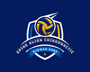 Sport Volleyball Shield logo design