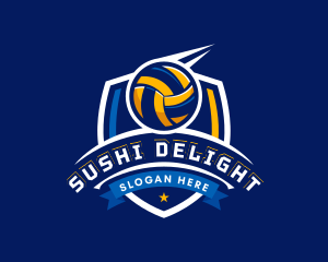 Sport Volleyball Shield logo design