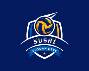 Sport Volleyball Shield logo design